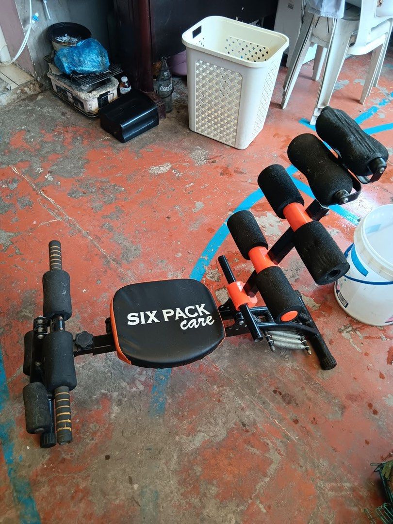 SIX PACK CARE 6-in-1 Exercise Machine (Category: Cardio & Fitness Machines) located in Pasay City. Submitted by meostore (Listing ID 1459534969, Image 1). Description: -Brand: SIX PACK CARE -Designed for sit-ups, push-ups, cycling, stretching and resistance training -Features a rolling back massager and twisting seat pad NOTE: Selling as is only. Please expect few scratches, dents or paintchips. Actual photos posted..