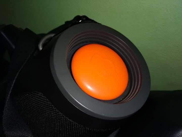 Skullcandy Portable Boombox Speaker with Strap (Category: Soundbars, Speakers & Amplifiers) located in Kawit. Submitted by mariefonda (Listing ID 1459591347, Image 2). Description: - Portable black boombox speaker - Features Skullcandy logo - Includes detachable shoulder strap - Connectivity: Aux-in, USB - Charging port included - Orange passive radiators on the sides - Ideal for music on the go.