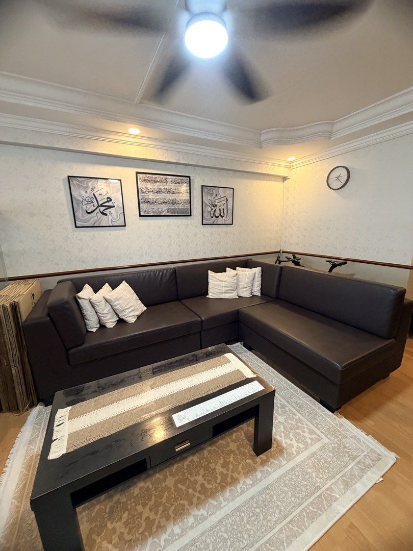 Sofas with coffee table. (Category: Sofas) located in Singapore. Submitted by hassanomar07582 (Listing ID 1459687328, Image 2). Description: .