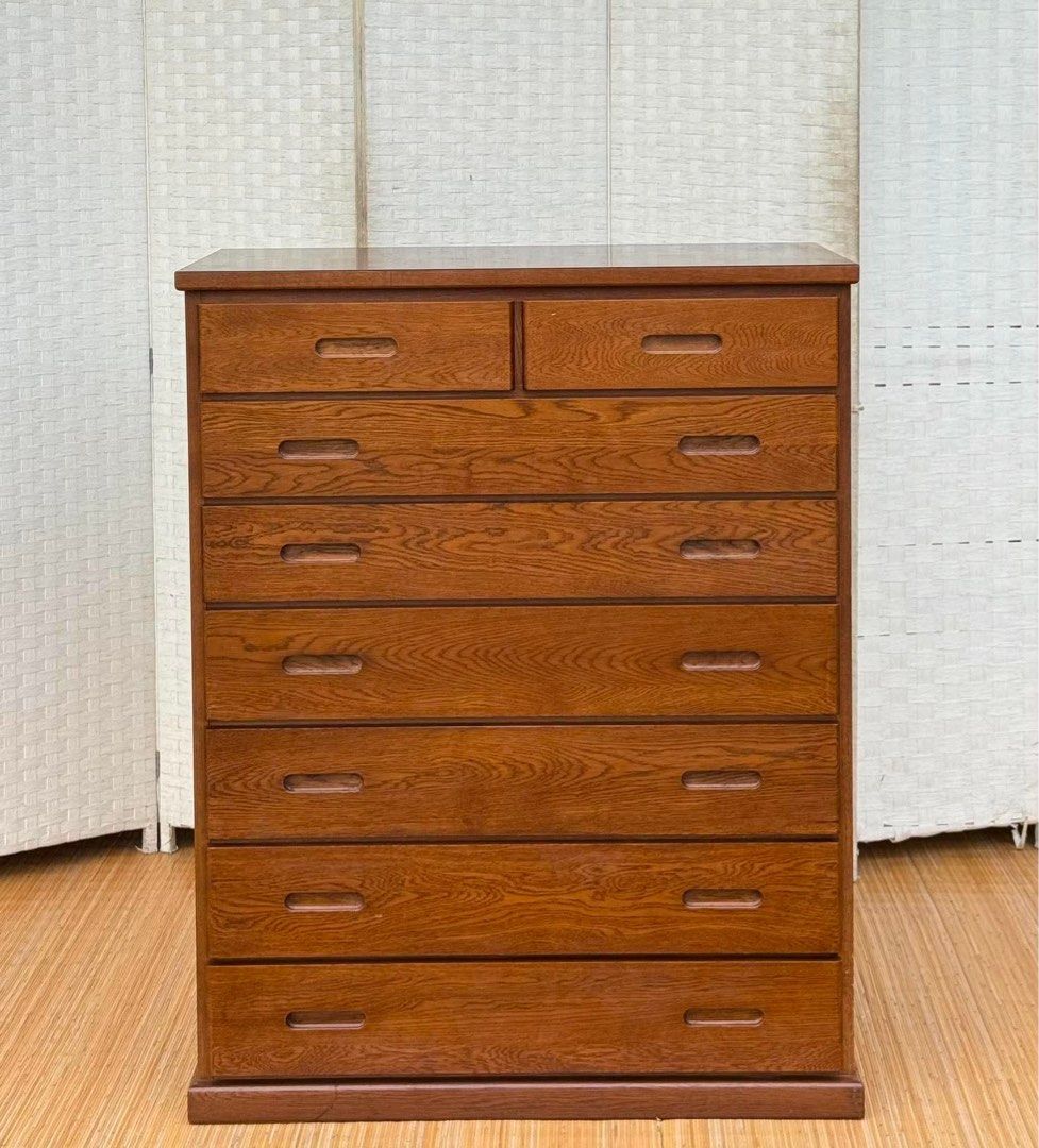 SOLID WOOD CHEST DRAWER IN GOOD CONDITION (Category: Shelves, Cabinets & Racks) located in Manila. Submitted by _chinixx (Listing ID 1459541857, Image 1). Description: JAPAN SURPLUS SOLID WOOD CHEST DRAWER IN GOOD CONDITION SIZE: 45H x 35.5L x 19W inches.