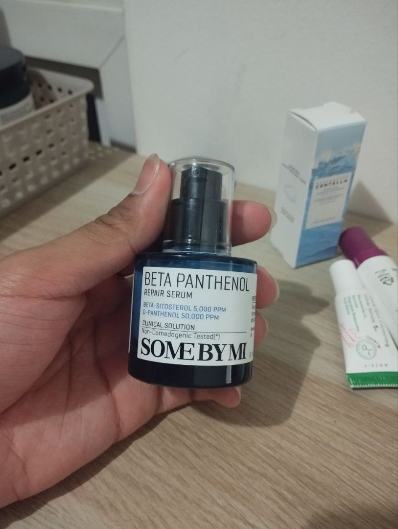 SOME BY MI Beta Panthenol Repair Serum (Category: Face Care) located in Caloocan City. Submitted by bosley. (Listing ID 1459670946, Image 1). Description: - SOME BY MI Beta Panthenol Repair Serum - Contains Beta-Sitosterol 5,000 PPM - Contains D-Panthenol 50,000 PPM - Clinically tested - Non-comedogenic tested - Ideal for skin repair.
