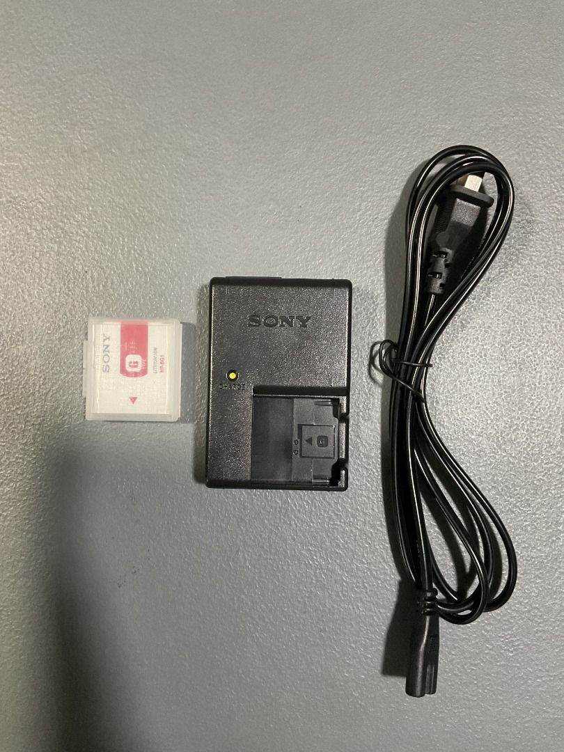 Sony Camera Battery Charger and Battery (Category: Batteries & Chargers) located in Quezon City. Submitted by euancaw99960 (Listing ID 1459501069, Image 1). Description: ⚬ Battery: Sony NP-BG1 (Type G Lithium-Ion) ⚬ Charger: Sony BC-CSG or BC-CSGB (Compatible with Type G batteries) ⚬ Cord: Standard Figure-8 AC Power Cord.