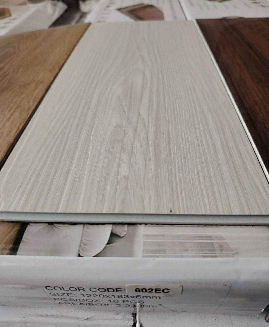 SPC FLOORING (Category: Carpets, Mats & Flooring) located in Manila. Submitted by sweettyfue99768 (Listing ID 1459497321, Image 2). Description: - SPC Flooring boxes - USA National Standard quality - Durable and long-lasting material - Stylish design for modern homes - Easy to install.