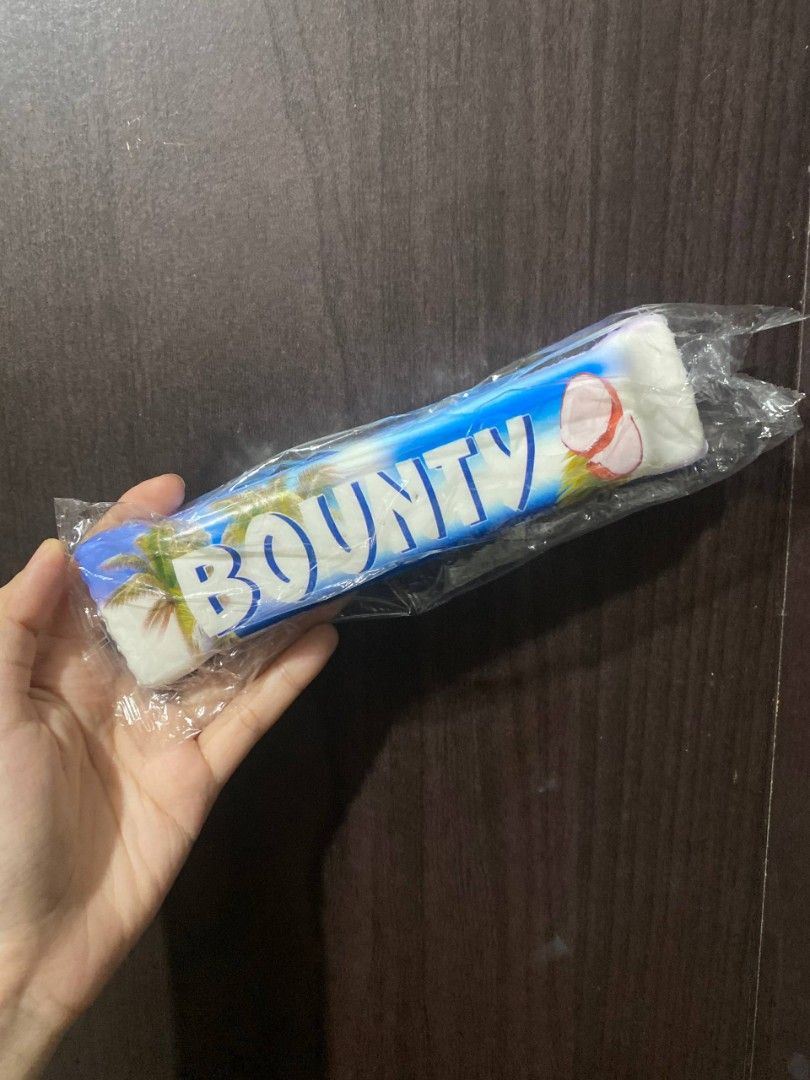 Squishy Bounty Chocolate bar slow rise (Category: Designer & Blind Box Toys) located in Marikina City. Submitted by marisan.collection (Listing ID 1459570188, Image 1). Description: - brand new - slow rise ❤️ get more than one item for discount ❤️ If you have any questions feel free to PM 🧸 Thank you po!.