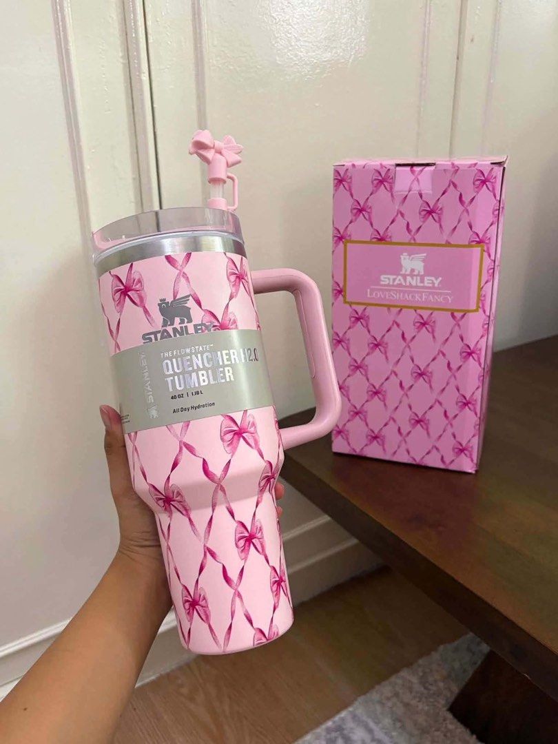 Stanley loveshackfancy (Category: Water Bottles & Tumblers) located in Quezon City. Submitted by stuffs.hellyy (Listing ID 1459655146, Image 1). Description: ganda so much! 🥺💖 with box .