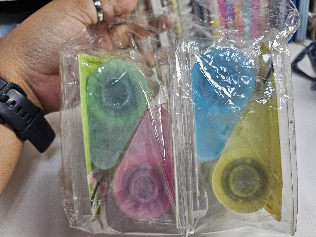 sticky note roll - 4 Colors (Category: Stationery & School Supplies) located in Pasig City. Submitted by purplewingsph1 (Listing ID 1459606895, Image 1). Description: - Colors: Green, Pink, Blue, Yellow - Size: 5cm x 8m per roll - Ideal for office, school, and home use - Simple and easy to apply PAYO Only. Strictly no COD. (Please view my Carousell profile for proof of legitimacy: purplewingsph1) Mode of payment: Gcash, Maya, or Bank transfer (Se