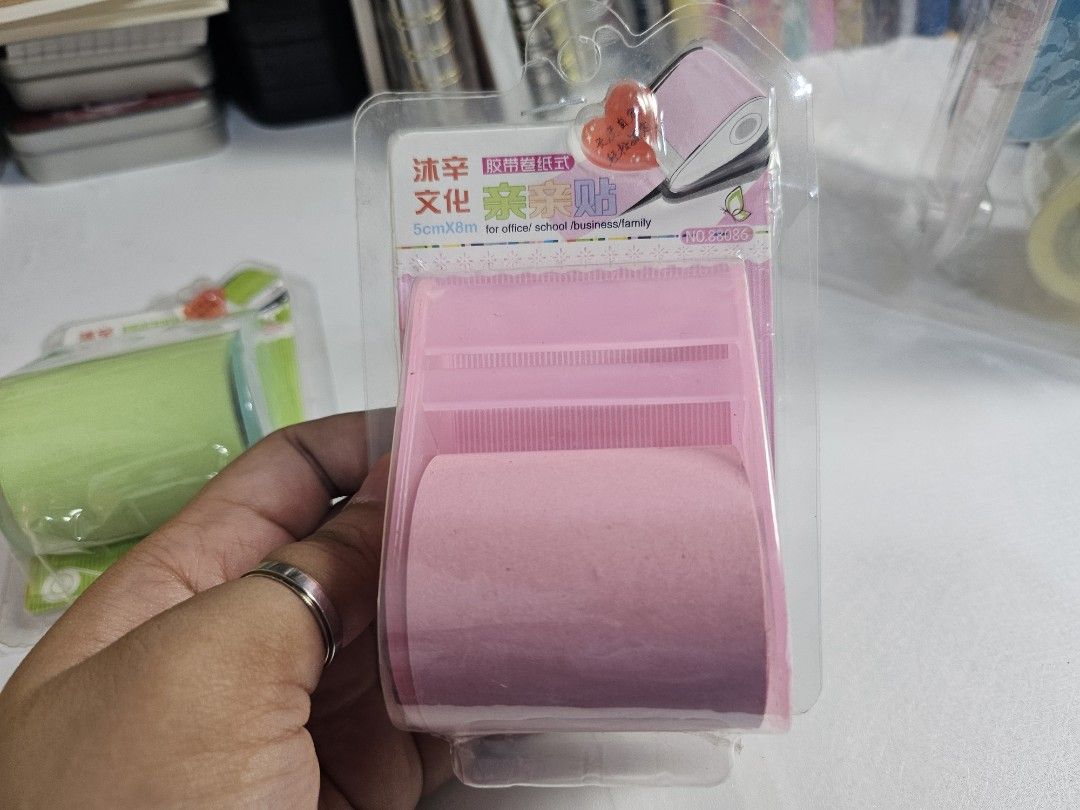 sticky note roll - 4 Colors (Category: Stationery & School Supplies) located in Pasig City. Submitted by purplewingsph1 (Listing ID 1459606895, Image 3). Description: - Colors: Green, Pink, Blue, Yellow - Size: 5cm x 8m per roll - Ideal for office, school, and home use - Simple and easy to apply PAYO Only. Strictly no COD. (Please view my Carousell profile for proof of legitimacy: purplewingsph1) Mode of payment: Gcash, Maya, or Bank transfer (Se
