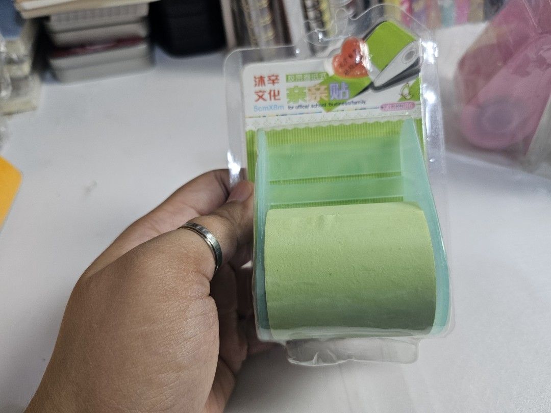 sticky note roll - 4 Colors (Category: Stationery & School Supplies) located in Pasig City. Submitted by purplewingsph1 (Listing ID 1459606895, Image 2). Description: - Colors: Green, Pink, Blue, Yellow - Size: 5cm x 8m per roll - Ideal for office, school, and home use - Simple and easy to apply PAYO Only. Strictly no COD. (Please view my Carousell profile for proof of legitimacy: purplewingsph1) Mode of payment: Gcash, Maya, or Bank transfer (Se