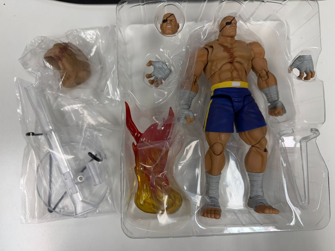 Storm Collectibles / Storm Arena 《快打旋風 ZERO 3》（Street Fighter Zero 3）1/12 比例可動人偶——泰王沙加特（Sagat） （分類：手辦雕像）位於 Hong Kong。 由 dennis_l 提交（商品編號 1459494270，圖片 3）。簡介： 90%新 無display過 連胸補件 銅鑼灣交收 / SF到付!。