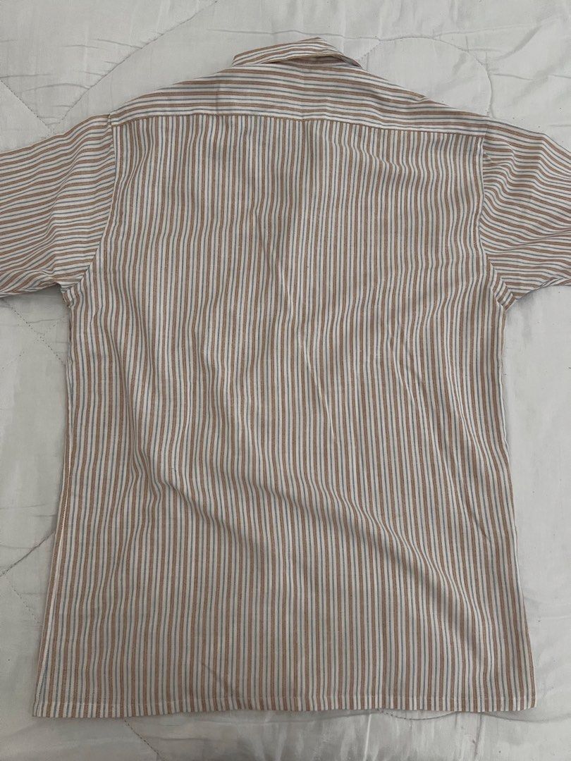 Striped Short Sleeve Button Up Shirt (Category: Formal Shirts) located in Taguig. Submitted by gingerderp (Listing ID 1459556057, Image 2). Description: Button up features the coolest color combination of stripes and can be worn alone or to layer! Perfect for the BER month's season! Grab now :) .