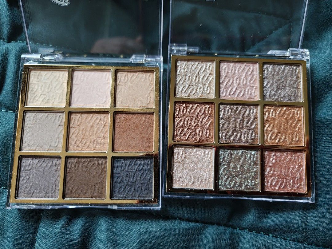 Strokes Eyeshadow (Category: Makeup) located in Pasay City. Submitted by autumn35 (Listing ID 1459617408, Image 2). Description: - Brand: Strokes Beauty Lab - Product Type: Eyeshadow Palette - Available Palettes: Luxe Metallics Pro Palette & Neutral Mattes Pro Palette - Each palette contains 9 colors - Perfect for creating diverse makeup looks - High-quality formula with blendable shades. - 550php each, 999php for both eyeshadow. - I Swatch it on