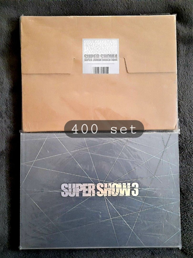 Super Junior Super Show DVD Collection (Category: CDs & DVDs) located in Muntinlupa City. Submitted by eunhae_0415 (Listing ID 1459577315, Image 3). Description: SELLING ALL THESE DVDs AS A SET FOR 4k (11 KR AND JP DVD) with free ss3 and ss4 photobooks Super junior Super show DVD -all in good condi -kept in a resealable plastic -mostly played once -complete dvds and photobooks -Price on photos - ranging 300 to 1k JP DVD SS7 limited ed SS5 limited