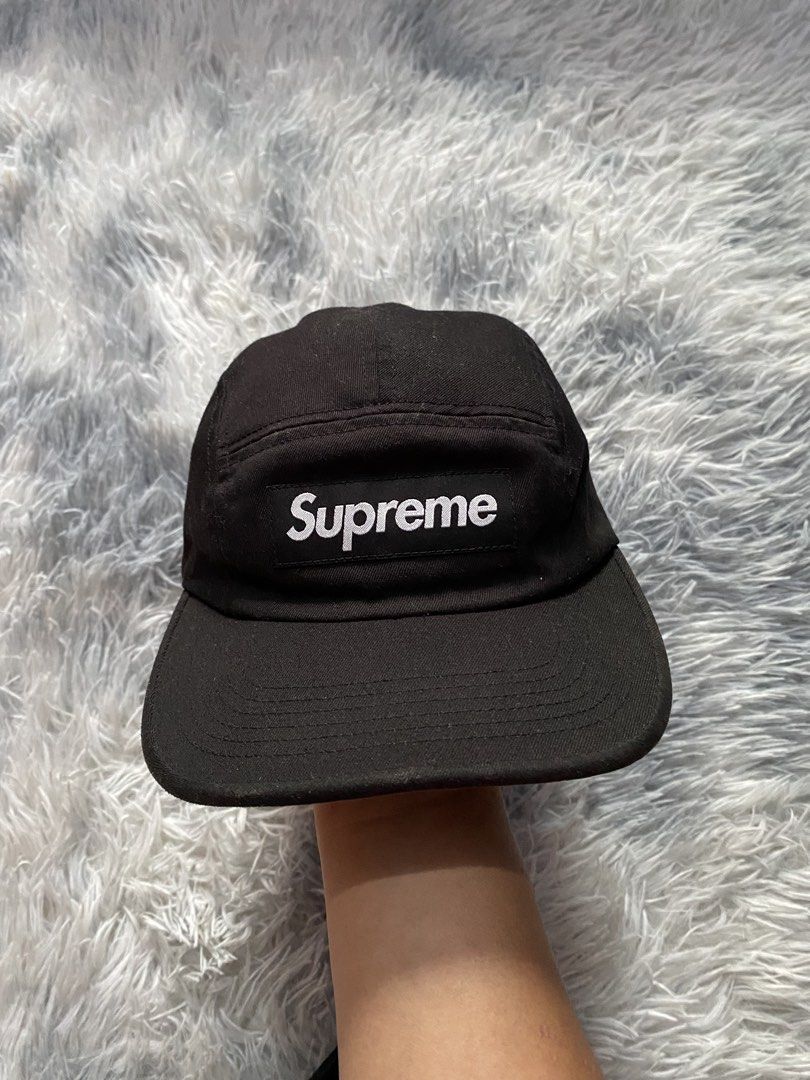 Supreme 5 Panel Cap (Authentic) (Category: Caps & Hats) located in Carmen. Submitted by yawbuangaka (Listing ID 1459505008, Image 1). Description: Supreme 5 Panel Cap (Authentic) Black Leather Strap In excellent condition.