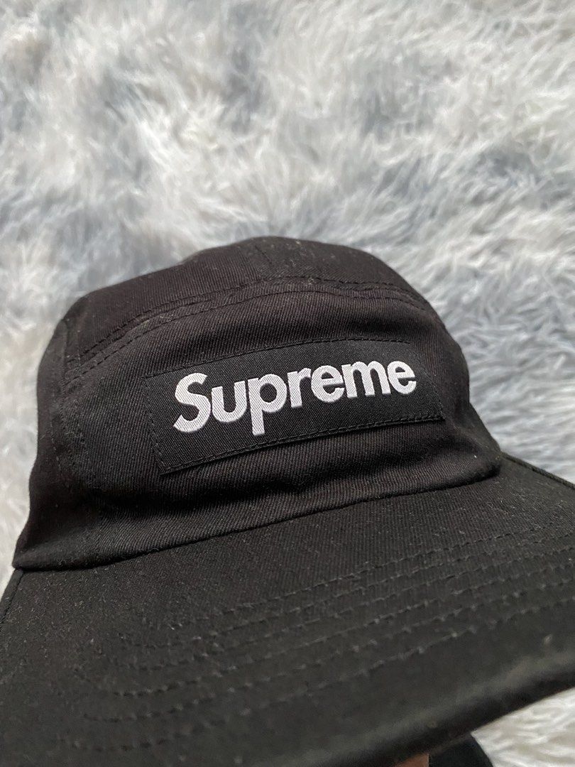Supreme 5 Panel Cap (Authentic) (Category: Caps & Hats) located in Carmen. Submitted by yawbuangaka (Listing ID 1459505008, Image 3). Description: Supreme 5 Panel Cap (Authentic) Black Leather Strap In excellent condition.