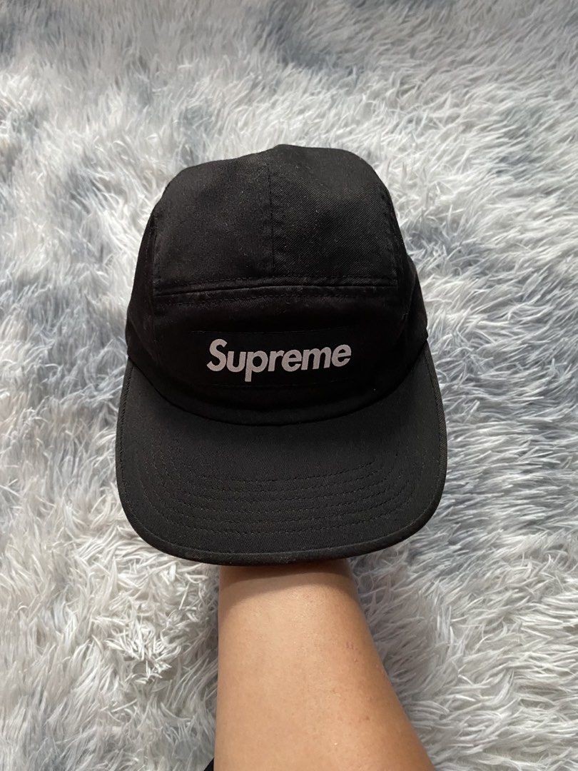 Supreme 5 Panel Cap (Authentic) (Category: Caps & Hats) located in Carmen. Submitted by yawbuangaka (Listing ID 1459505008, Image 2). Description: Supreme 5 Panel Cap (Authentic) Black Leather Strap In excellent condition.
