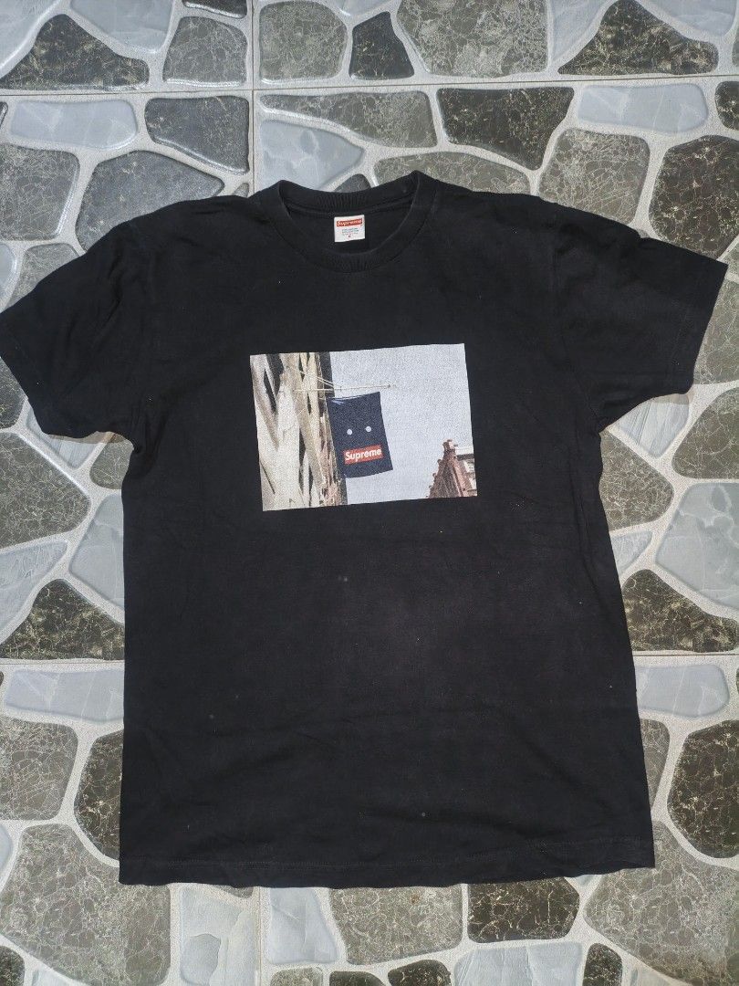 Supreme Graphic T-Shirt Size S (Category: Tshirts & Polo Shirts ) located in Narvacan. Submitted by picky_looter (Listing ID 1459634770, Image 1). Description: - Authentic Black Supreme T-Shirt - Size: S (check measurements in photos) - Material: 100% Pre-shrunk Cotton - Features: Eye-catching graphic print on the front - Style: Ideal for everyday casual wear - Condition: Excellent (refer to actual photos for details).