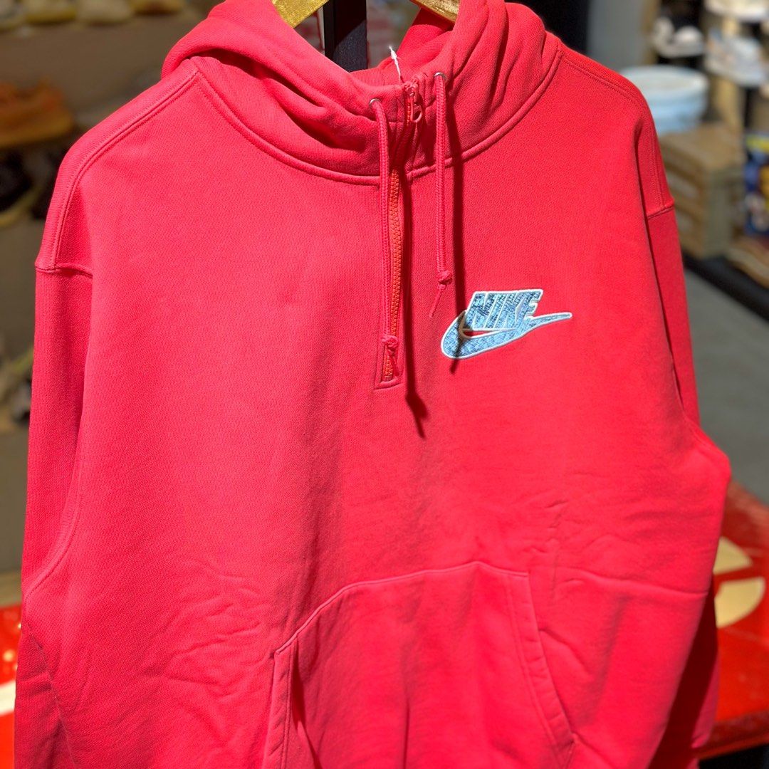 Supreme Nike Half Zip Up Hoodie (Category: Coats, Jackets and Outerwear) located in Quezon City. Submitted by inside_plug (Listing ID 1459617455, Image 2). Description: For Sale Supreme Nike Half Zip Up Hoodie Red - Large Brandnew Dm us to purchase.
