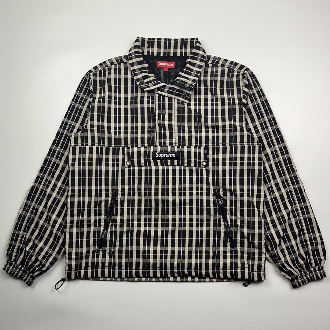 Supreme Nylon “Tan” Plaid Pullover Jacket F/W18 (Category: Coats, Jackets and Outerwear) located in Puerto Princesa. Submitted by paradise5300 (Listing ID 1459567281, Image 1). Description: Supreme Nylon “Tan” Plaid Pullover Jacket F/W18 Tagged Size: Small Dimensions Inches length: 27 Inches width: 23.5 Condition: Excellent Color rate: 10 Flaws: None NEGOTIABLE 6,499 shipping fee is not yet included. .