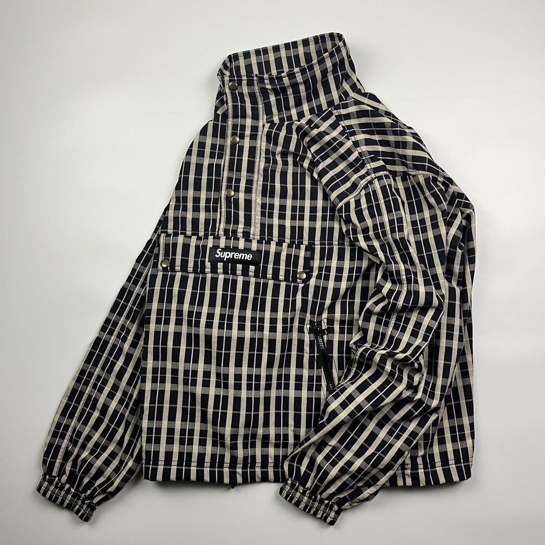 Supreme Nylon “Tan” Plaid Pullover Jacket F/W18 (Category: Coats, Jackets and Outerwear) located in Puerto Princesa. Submitted by paradise5300 (Listing ID 1459567281, Image 3). Description: Supreme Nylon “Tan” Plaid Pullover Jacket F/W18 Tagged Size: Small Dimensions Inches length: 27 Inches width: 23.5 Condition: Excellent Color rate: 10 Flaws: None NEGOTIABLE 6,499 shipping fee is not yet included. .