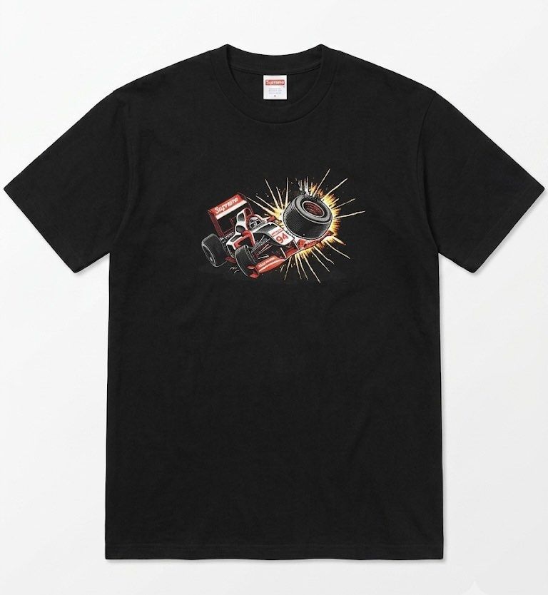 Supreme Racer Tee (Authentic) (Category: Tshirts & Polo Shirts ) located in Manila. Submitted by guccimanedeua (Listing ID 1459646205, Image 1). Description: Supreme Racer Tee (Authentic) Issue: Tiny Hairlines (Very Unnoticeable).