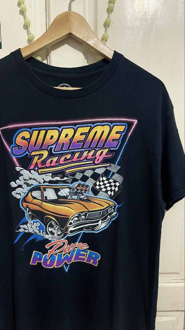 Supreme Racing Pure Power Car Tee - Large (Category: Tshirts & Polo Shirts ) located in Bacoor. Submitted by Dakilang_Basurero (Listing ID 1459492119, Image 3). Description: Kung wala ka pang budget pambili ng nga Nascar AOP shirts, dito ka muna Vibrant popping colors Large on tag 21x28.5 No issue Loc: Bacoor Cavite.