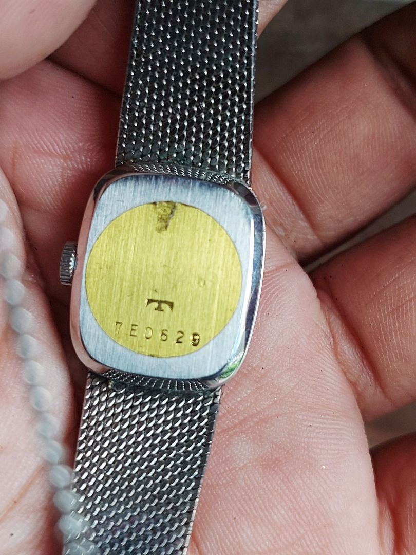 Technos New Star Lady Watch (Category: Women's Watches) located in Batangas. Submitted by vintageanddainty (Listing ID 1459558456, Image 3). Description: - Vintage Technos 'New Star Lady' watch - Classic square face with white dial - Elegant silver mesh strap - Serial number: 7ED629 - Perfect for everyday wear - In good working condition.