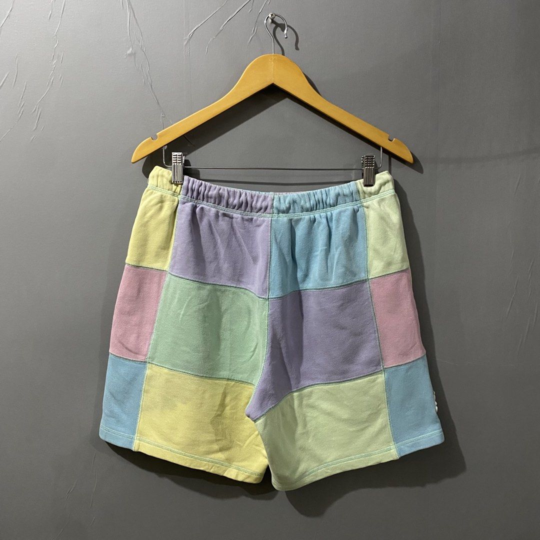 Teddy Fresh Pastel Patchwork Cotton Shorts (Category: Shorts) located in Makati City. Submitted by kendrickstuffs (Listing ID 1459611532, Image 2). Description: Teddy Fresh Pastel Patchwork Cotton Shorts Large ontags 30'-38' waistline garterized w drawcords 17' length 7' inseam No issue Verygood condition 950 only.