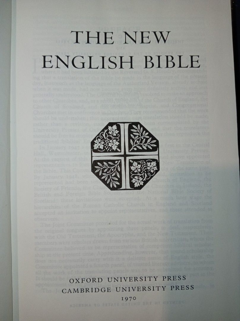 The New English Bible Hardbound (Category: Religion Books) located in Orani. Submitted by shop4bibles (Listing ID 1459675607, Image 3). Description: .