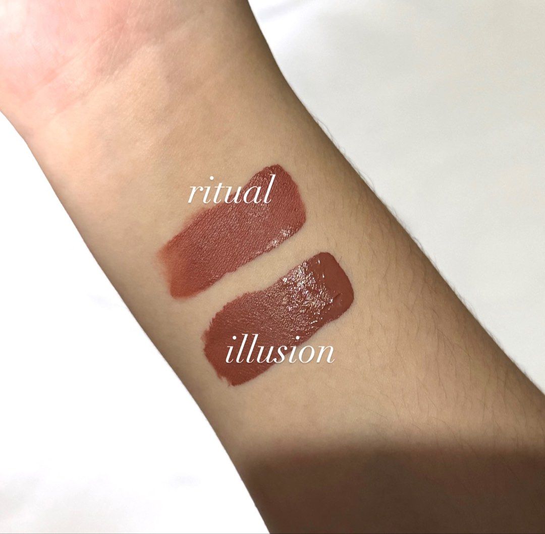 TIME PHORIA Eternal Lip Matte Ritual 03 (Category: Makeup) located in Taguig. Submitted by winterienne (Listing ID 1459563606, Image 2). Description: - TIME PHORIA Eternal Lip Matte - Shade: Ritual 03 (Warm, brownish-red) - Finish: Matte liquid lipstick - Condition: Swatched once on arm for color reference - Size: 4ml (Full size) - Expiry Date: 17/01/2030 used once for swatch only! .