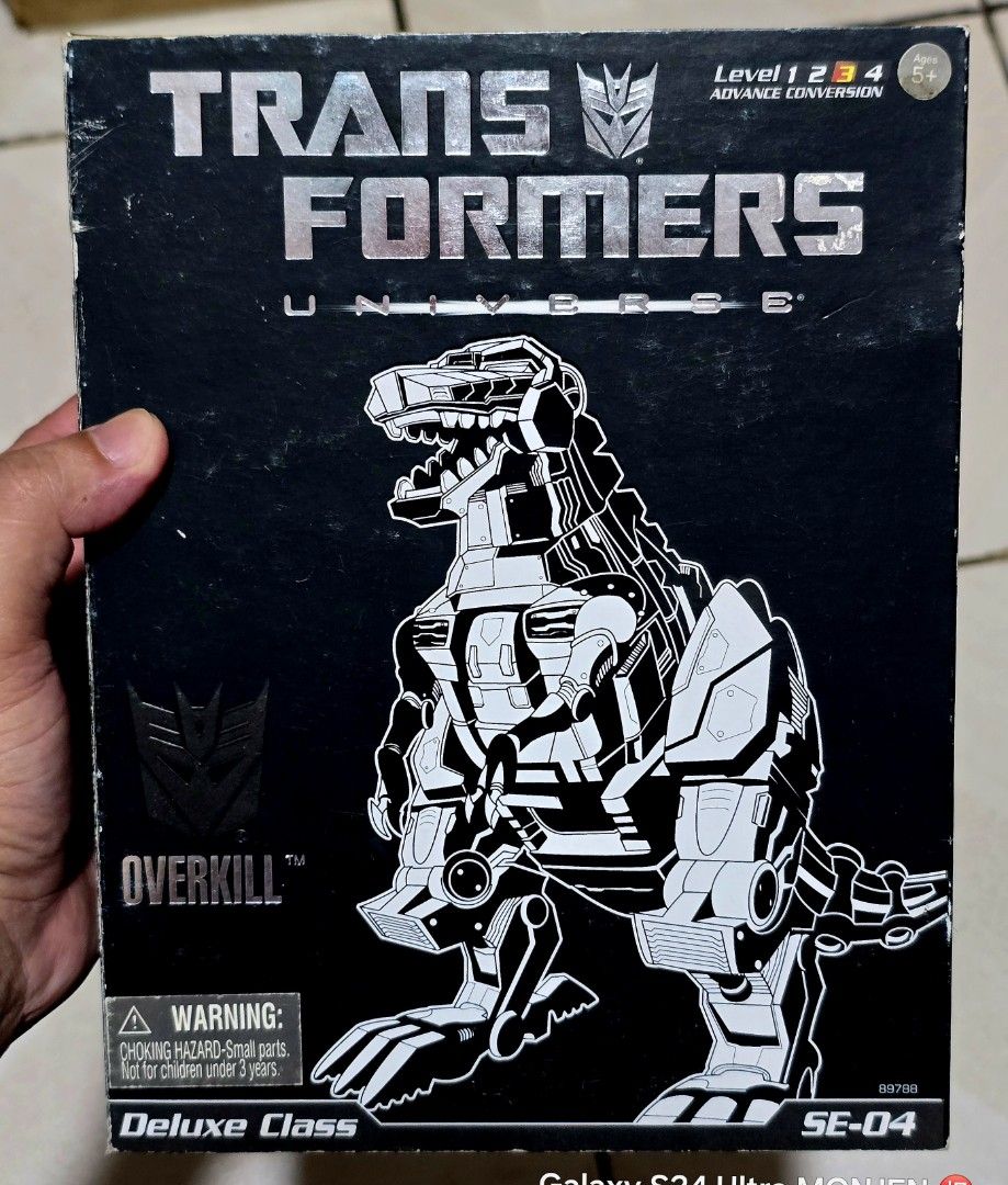TRANSFORMERS OVERKILL 🔥 (Category: Action & Battle Toys) located in Pasay City. Submitted by monjentoysandcollectibles (Listing ID 1459541675, Image 3). Description: TF UNIVERSE OVERKILL deluxe 🔥 Bnew | box not mint | no manual Price: 1999 only | GCash | PASAY 📌 Pickup Ship Lalamove Grab LBC 🔴.
