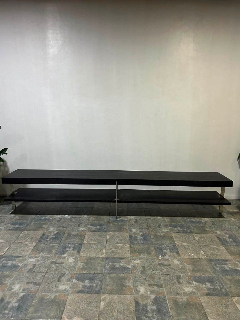 Tv Rack (Category: TV Consoles) located in Meycauayan. Submitted by marygracecasimiro (Listing ID 1459523437, Image 2). Description: Imported Long Led Tv Rack from Korea P10,800 lang suki 95x16x18in Stainless base Heavy Duty No issue Minor scratch From Korea♥️ #Ledtvrack #SURPLUS #angelescity #Pampanga #highlightseveryone.