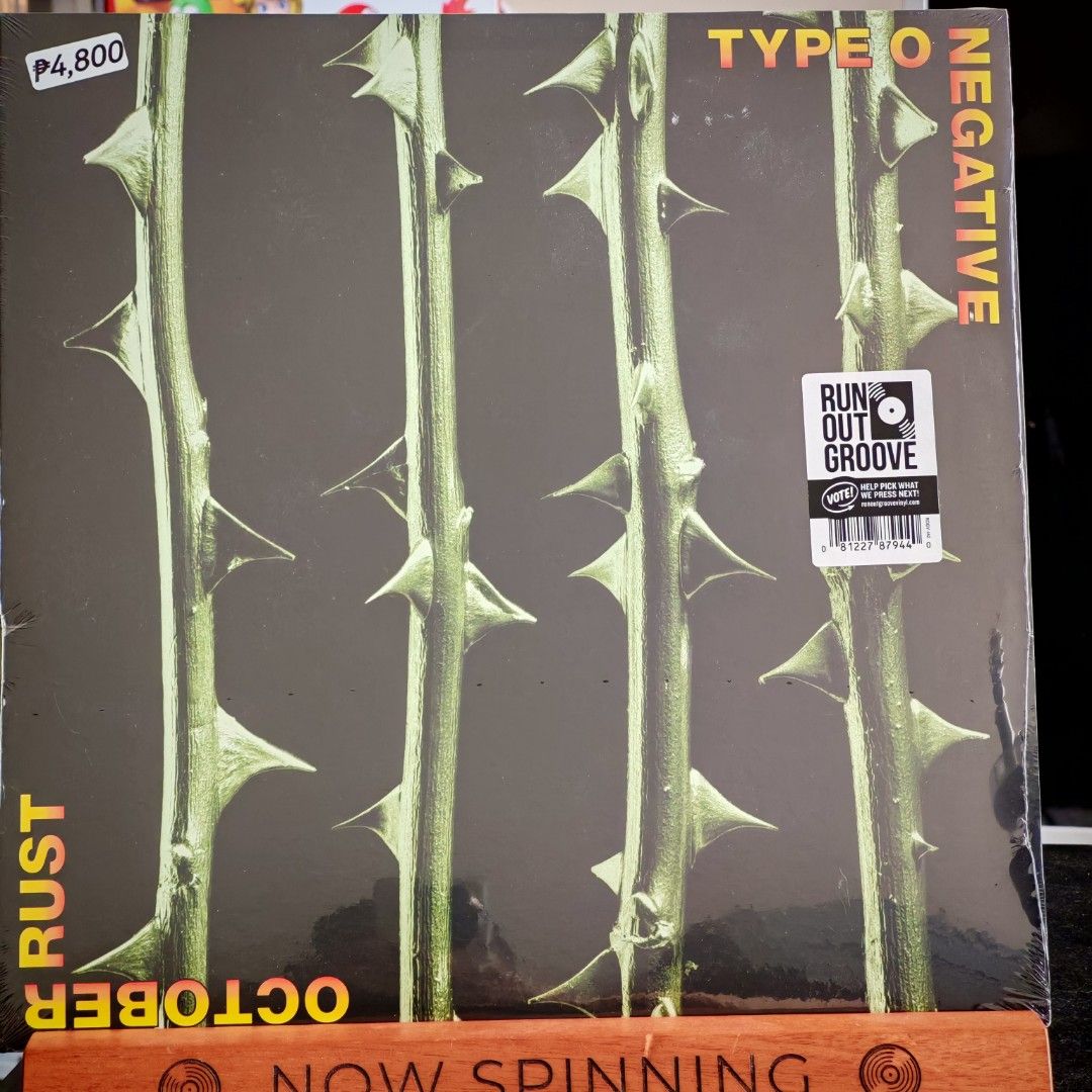 Type O Negative October Rust Vinyl Record (Category: Vinyls) located in Quezon City. Submitted by beastwood (Listing ID 1459510401, Image 1). Description: - Type O Negative "October Rust" Vinyl Record - Run Out Groove Reissue - Includes all tracks from the original release - Essential addition to any vinyl collection.