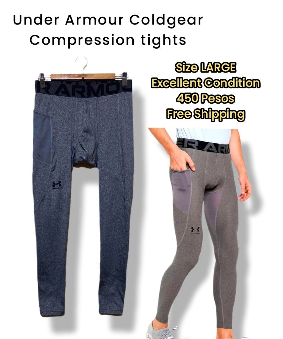Under Armour Coldgear Compression (Category: Activewear) located in Meycauayan. Submitted by epicforest_231b9d (Listing ID 1459637653, Image 1). Description: - Under Armour Coldgear Compression Tights - Size: Large - Color: Dark Grey - Features a convenient pocket on the right side - Ideal for workouts or as a base layer - Free shipping included.