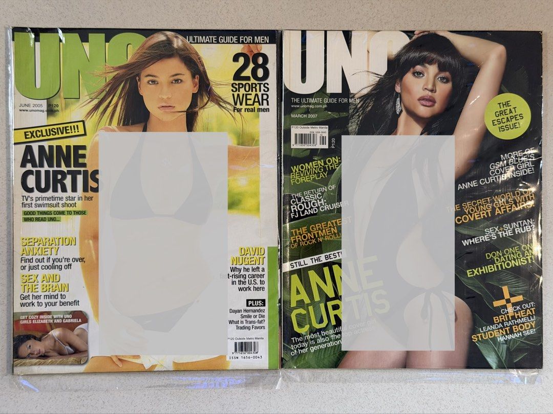 UNO Magazine bundle - Anne Curtis (June 2005 & March 2007) (Category: Magazines) located in Pasay City. Submitted by gahaman02 (Listing ID 1459540486, Image 1). Description: good condition. some flaws and creases.