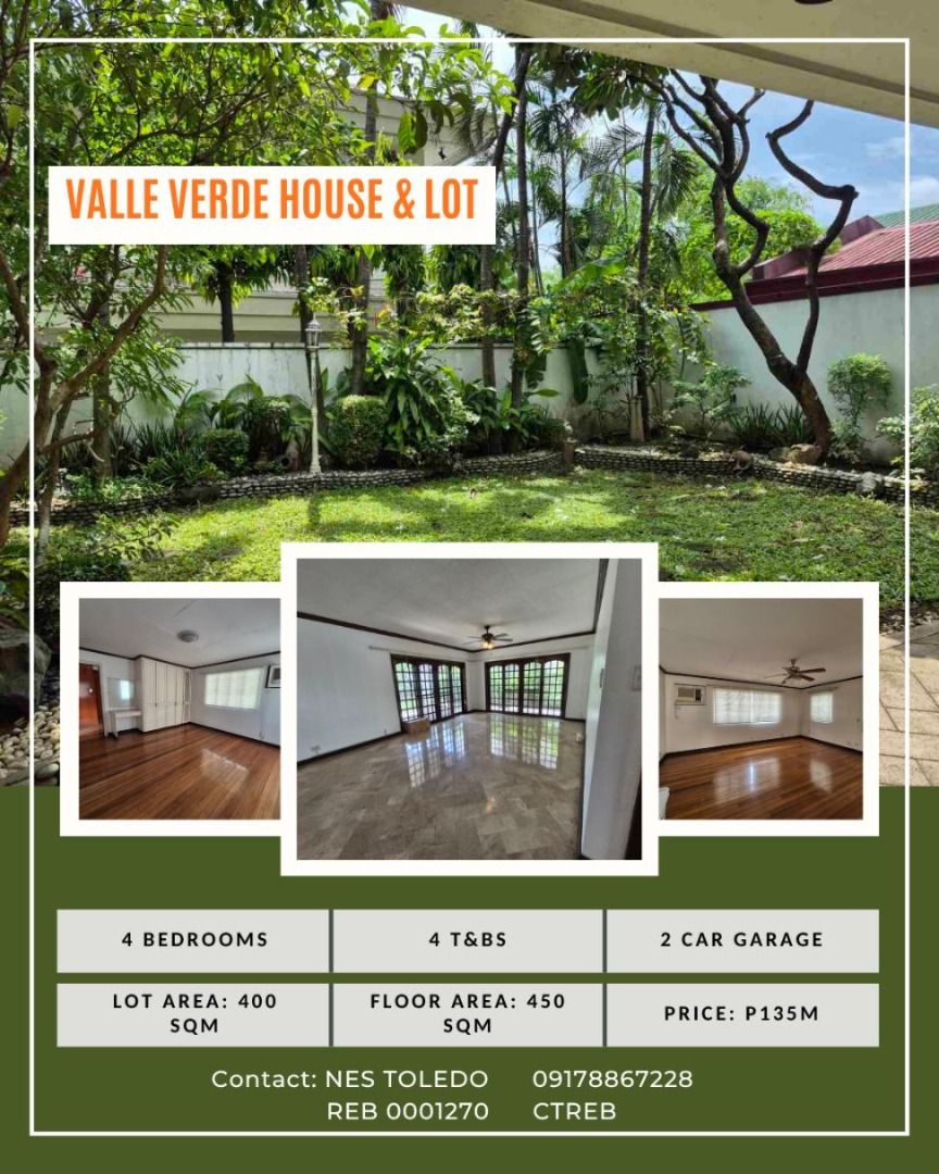 Valle Verde House For Sale (Category: House & Lot) located in Manila. Submitted by BestBuysPhProperties (Listing ID 1459516781, Image 1). Description: ♨️ BEST VALUE / PRIME TO REDEVELOP 2-Storey House & Lot for Sale in VALLE VERDE 5, Pasig ✨ PREMIUM LOCATION & BUILD-READY IN ORTIGAS'S MOST EXCLUSIVE VILLAGE ✨Opportunities like this are rare in Valle Verde 5. This prime 2-story property serves as the perfect blank canvas—whether you are looking to
