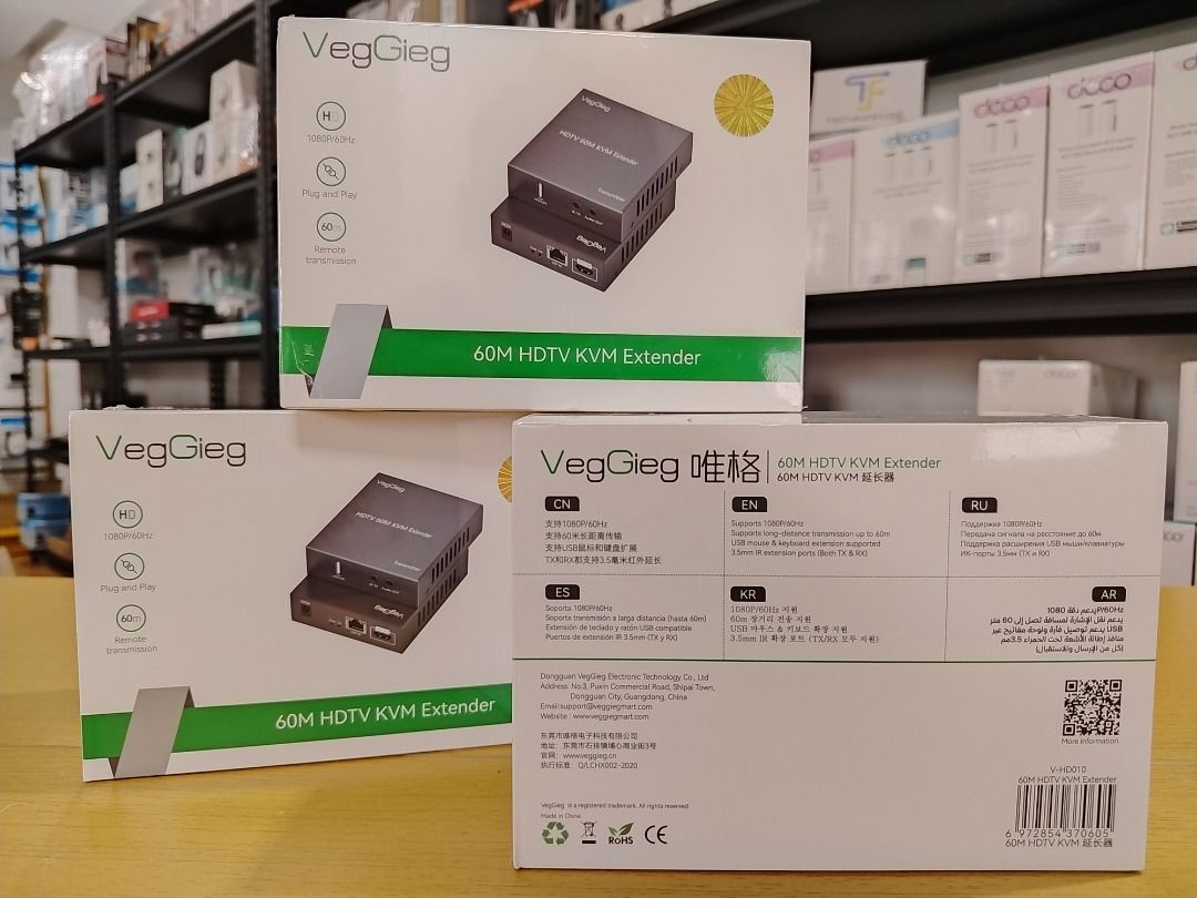 Veggieg V-HD010 60m HDTV KVM Extender (Category: Office & Business Technology) located in Pasig City. Submitted by technofuseofficial (Listing ID 1459575976, Image 2). Description: Veggieg V-HD010 60m HDTV KVM Extender Brand New and Original Items Store Location: 3Rd Floor Unit 303, 604 Shaw Boulevard, Barangay Kapitolyo, Pasig City Same Day Delivery: - Lalamove delivery within Metro Manila - For walk-ins: Always PM first for item availability - 