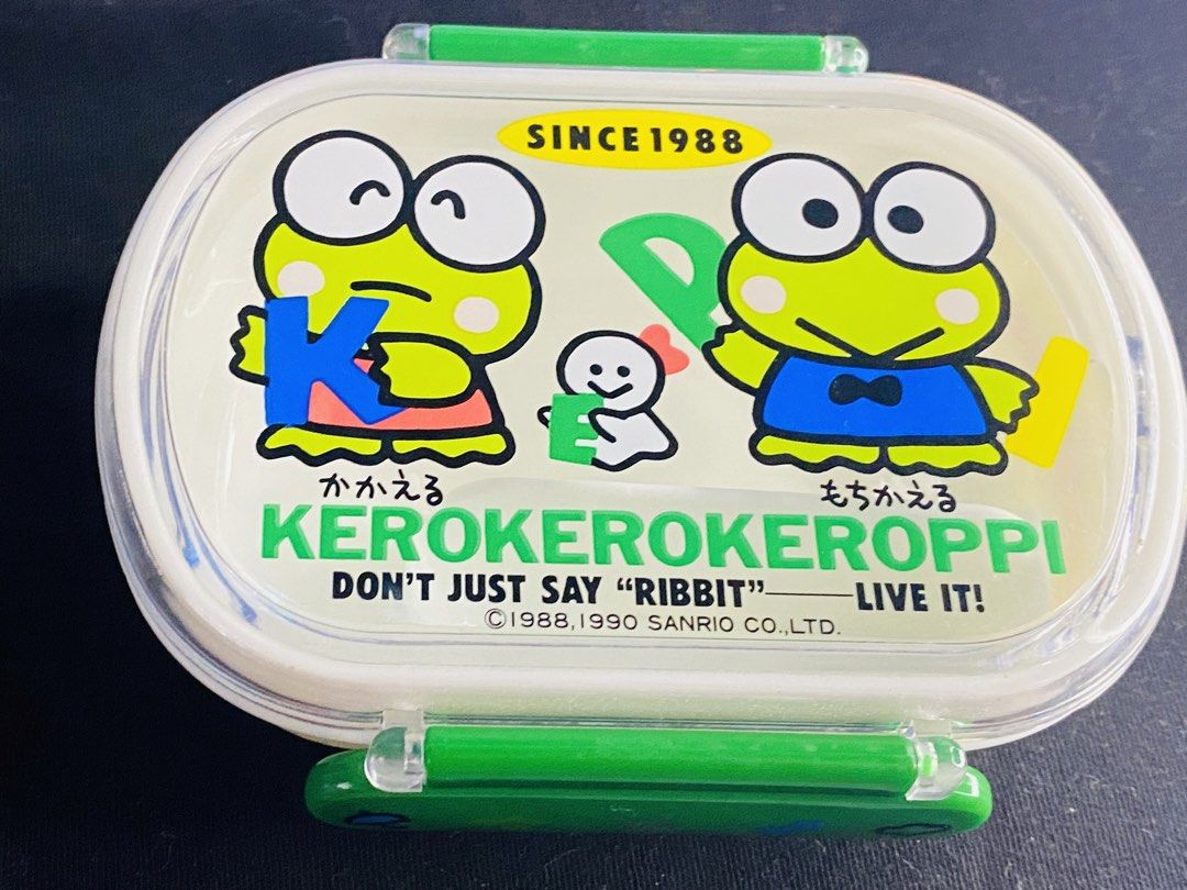 Vintage 1990 Sanrio Keroppi container (Category: Character Goods) located in Manila. Submitted by kawaii_omocha_est2020 (Listing ID 1459629332, Image 1). Description: ✅Mine now/ Pay now ✅ Please scan all photos for more details. ✅ Manage your expectation. Most of items are preloved. ✅ Actual color may vary due to lighting conditions. ✅ Gcash Pyment ✅ Mode of Delivery Via Flash Express 🚫No Low Balling/ Low Ballers will be ignored. 🚫No Reservatio