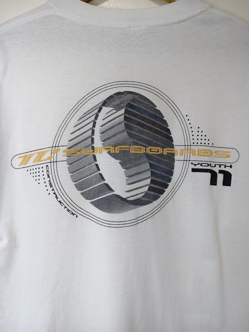 Vintage 90s T&C Surf Designs Surfboards (Category: Coats, Jackets and Outerwear) located in Cabuyao City. Submitted by vsion.archives8 (Listing ID 1459623862, Image 3). Description: Vintage 90s T&C Surf Designs Surfboards Good condition Need wash Issue: 1 Pin hole and Armpit hole Size medium on tag Width: 20 Length: 27 Location: Cabuyao, Laguna 🏷️800.