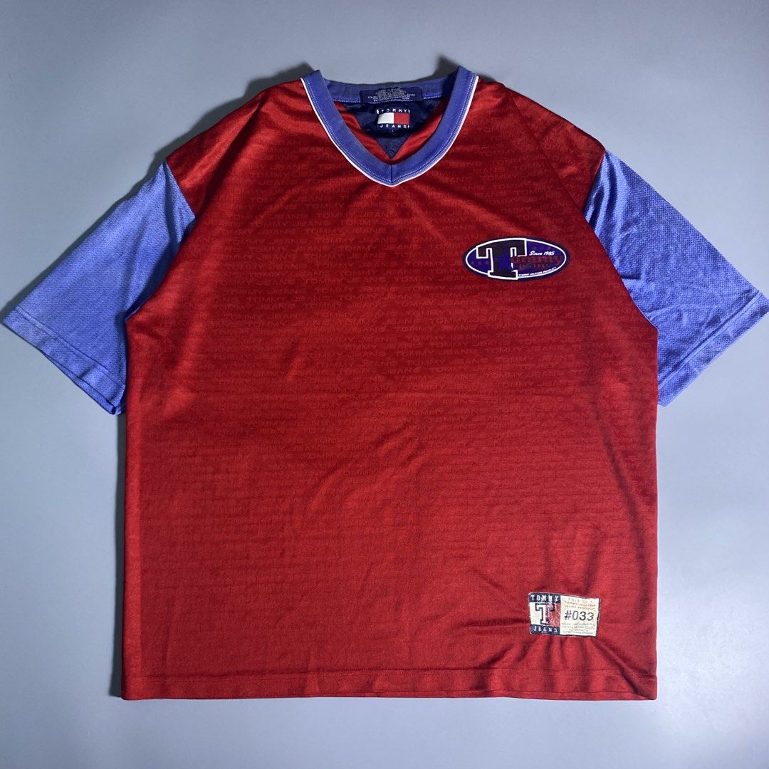 Vintage Tommy Jeans Mesh Jersey Tee (Category: Tshirts & Polo Shirts ) located in Manila. Submitted by knives.finds (Listing ID 1459676766, Image 1). Description: Tommy 25 x 29 Issue: Neck Fadings, Slightly Runs (Unnoticeable) 600 Free Shipping .