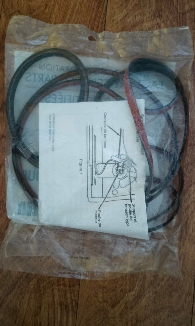 Whirlpool dryer drum belt (Category: Looking For) located in Cavite. Submitted by purple_box (Listing ID 1459544723, Image 2). Description: Original whirlpool dryer drum belt- 341241. Unused and sealed..