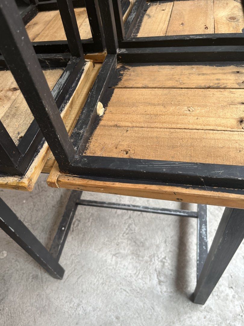 Wooden Chairs and Table (Category: Tables & Sets) located in Manila. Submitted by sellpamore888 (Listing ID 1459575388, Image 2). Description: Wood w/metal frame Chair 1500 Table 3000 .