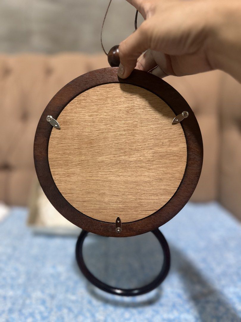Wooden Towel Holder With Circular Frame (Category: Towels, Napkins & Holders) located in Davao. Submitted by favoritepreloved (Listing ID 1459670469, Image 3). Description: 💜 Fix price.