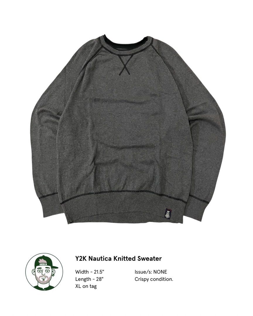Y2K Nautica Knitted Sweater (Category: Formal Shirts) located in Rizal. Submitted by otits.thrift (Listing ID 1459510489, Image 1). Description: .
