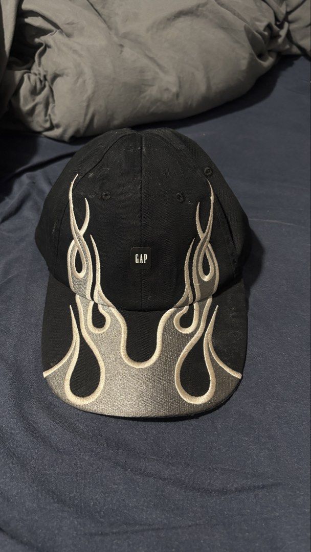 Yeezy Gap x Balenciaga Flame Hat (Category: Caps & Hats) located in Malay. Submitted by mforgasm.archive (Listing ID 1459616036, Image 1). Description: Authentic No issue just has a few marks on it but can be easily removed.