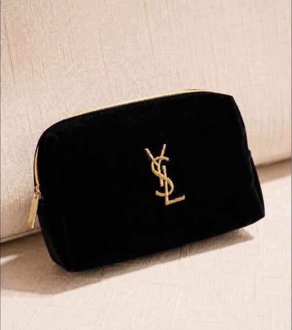 Ysl velvet bag (Category: Purses & Pouches) located in Caloocan City. Submitted by thylina_west24 (Listing ID 1459688419, Image 3). Description: A chic YSL GWP black velvet pouch with a soft, luxurious finish—perfect for storing your beauty essentials in style. 🖤✨.