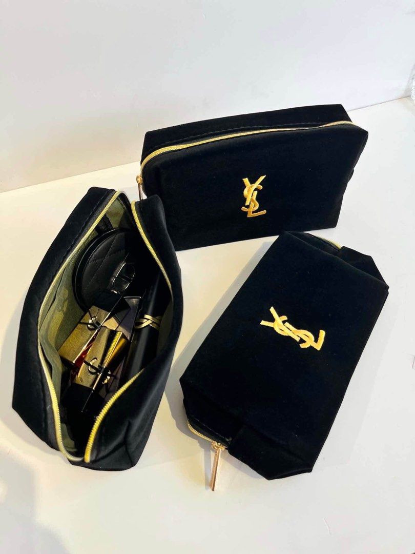 Ysl velvet bag (Category: Purses & Pouches) located in Caloocan City. Submitted by thylina_west24 (Listing ID 1459688419, Image 1). Description: A chic YSL GWP black velvet pouch with a soft, luxurious finish—perfect for storing your beauty essentials in style. 🖤✨.