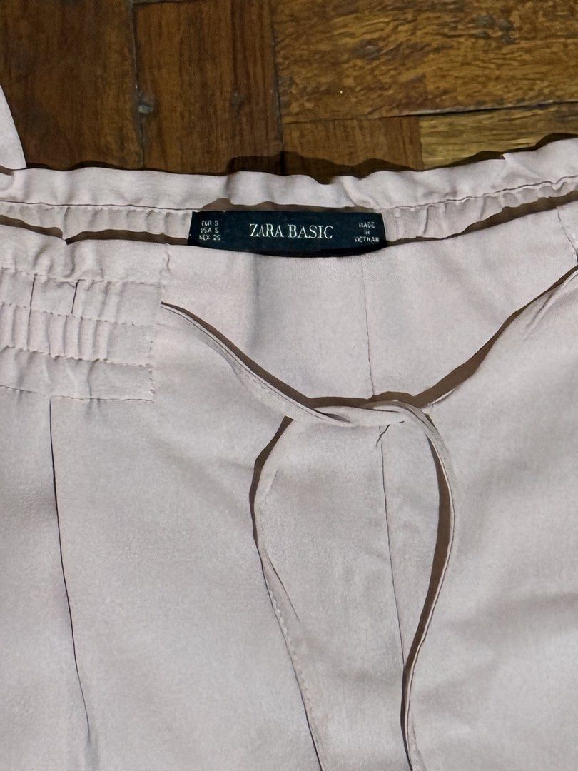 Zara Basic - Pink Trouser (Category: Other Bottoms) located in Manila. Submitted by only_alyssacloset (Listing ID 1459570963, Image 3). Description: Zara Basic – Pink Trousers Color: Pink Material: 100% Polyester Size: Small (S) Waist: 30 inches.