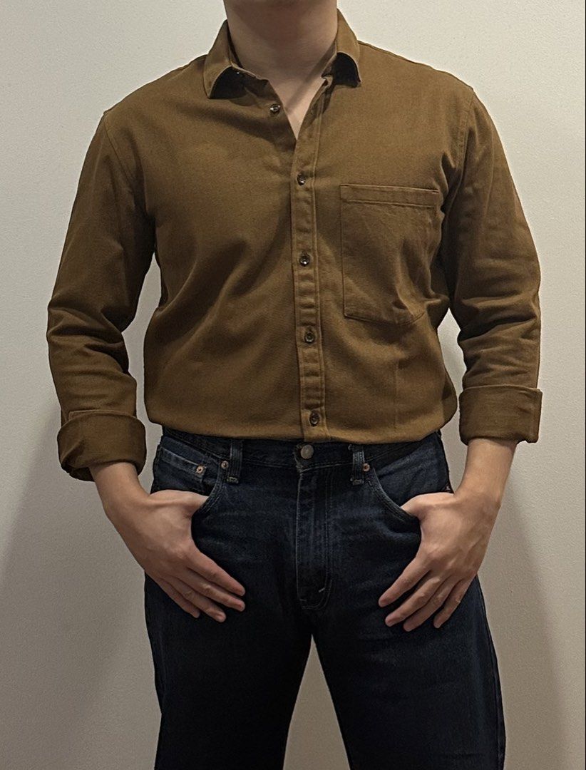Zara Brown Long Sleeve Button Up Shirt (Category: Tshirts & Polo Shirts ) located in San Juan City. Submitted by detan03 (Listing ID 1459628396, Image 1). Description: RFS: Declutter Price: 500 .