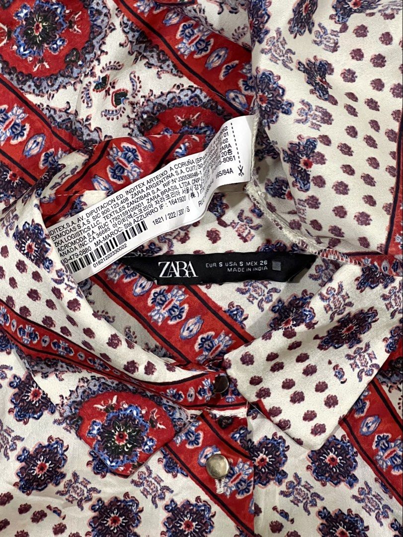 Zara Multicolor Satin Blouse (Category: Longsleeves) located in Cebu City. Submitted by kei.flmn (Listing ID 1459618072, Image 3). Description: 📌PLEASE READ BEFORE MAKING AN OFFER Excellent Condition (No issues) Size:Fits Medium (M) - [x] Flat Lay Measurements (in inches): - [x] Bust:40” - [x] Length Reference: Mannequin Height : 5’4” (First-come, first-served basis) Due to an increased number of joy reservers and fake buyers, offers will only b