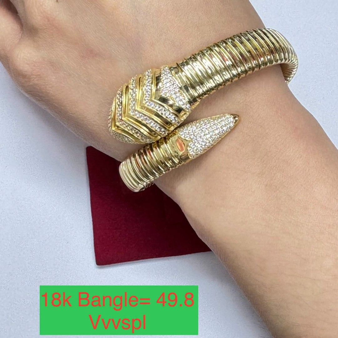18k Saudi gold serpenti bangle (Category: Bracelets) located in Manila. Submitted by bhelgoldseller2ndaccount (Listing ID 1459743320, Image 1). Description: New!!✨New!!✨New!! Authentic 18k Saudi Golds 💯pawnable/naisasanla 💯with high appraisal rate 💯good investment 💯Direct supplier price 👉OPEN for resellers 🌺please take time to evaluate their actual sizes and grams 👉Best panggift for all occasions ✅ Sold per grams not per piece Kya lowest p